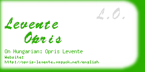 levente opris business card